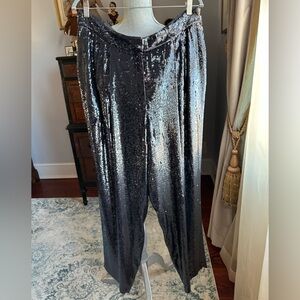Lafayette 148 New York Castle Grey Sequin Pants